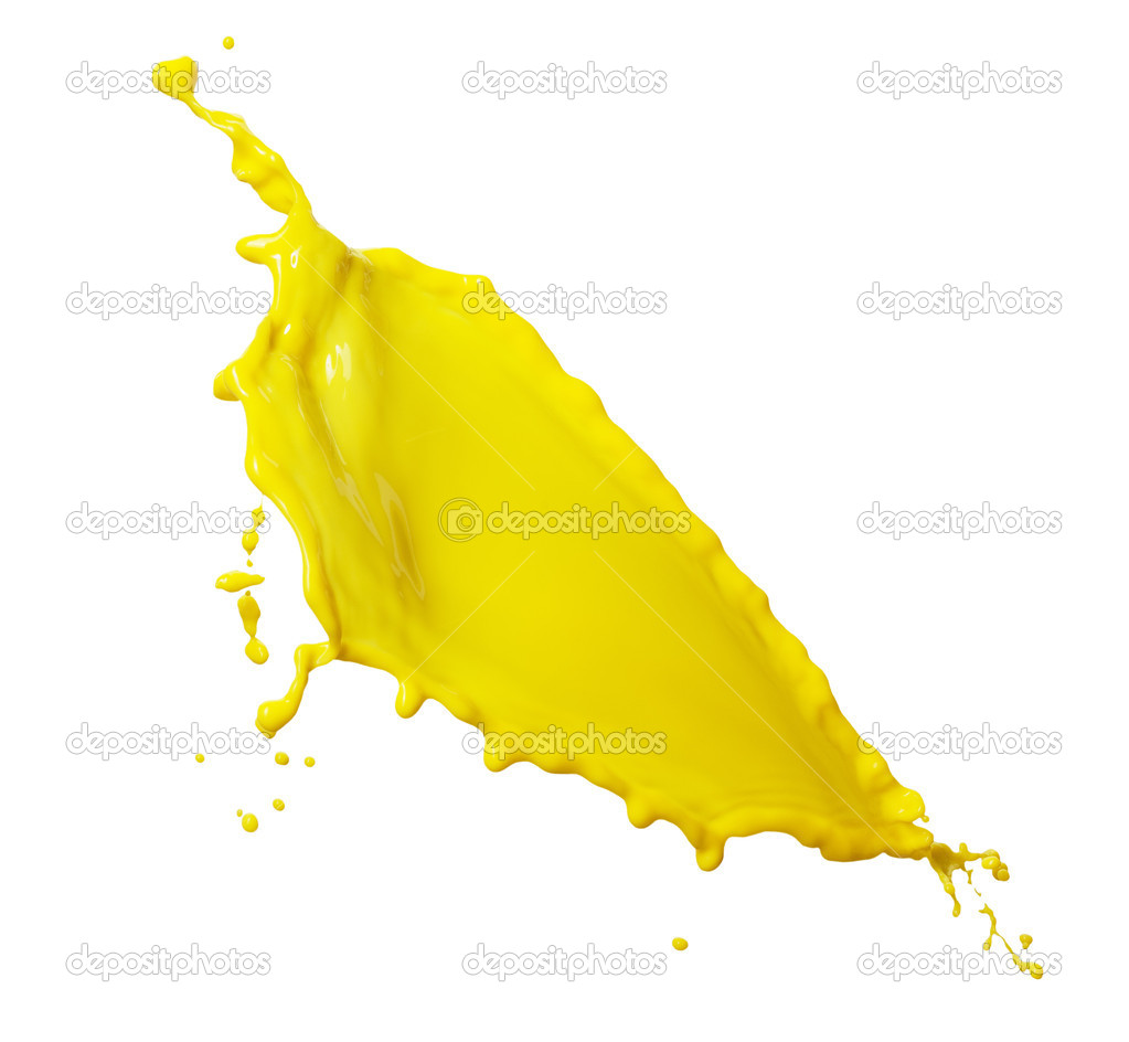 Yellow liquid splash