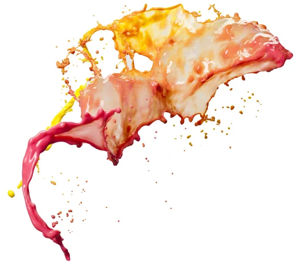 Pink and yellow mixed splash — Stock Photo, Image