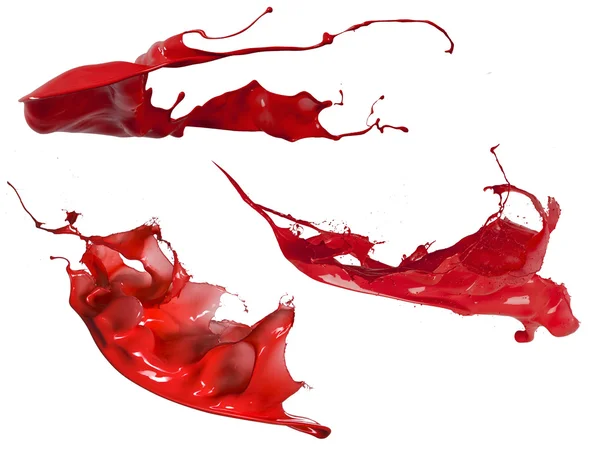 Collezione spruzzi di vernice rossa — Foto Stock