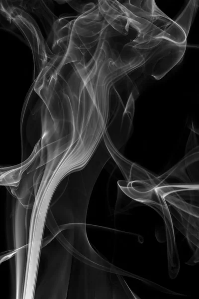 Αφηρημένη καπνού απομονωμένες μαύρο φόντο — Φωτογραφία Αρχείου