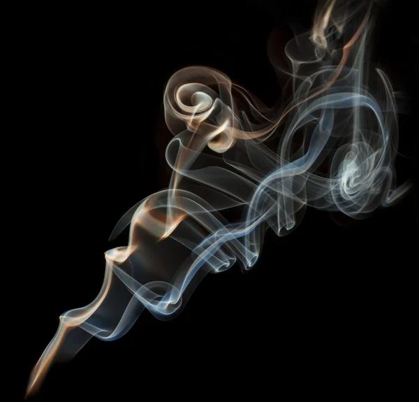 Color abstract smoke isolated black background — Stock Photo, Image