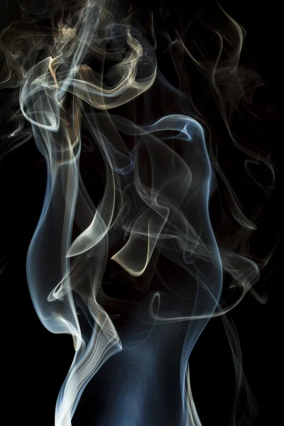 Color abstract smoke isolated black background — Stock Photo, Image