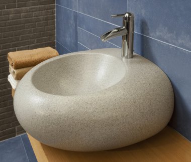 modern banyolar granit lavabo ile detay