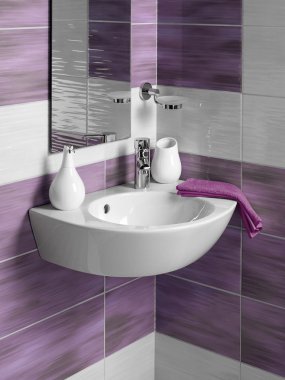 modern banyo lavabo ve Aksesuar detay 