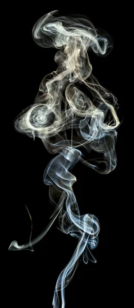 Colored smoke isolated on a black background — Stock Photo, Image