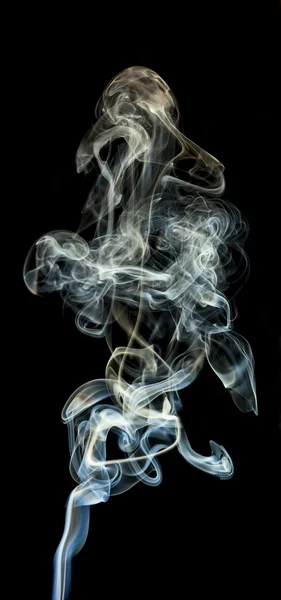 Color abstract smoke isolated black background — Stock Photo, Image