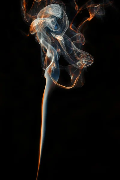 Color abstract smoke isolated black background — Stock Photo, Image