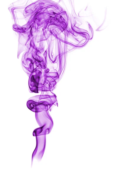 Фиолетовый абстрактный дым на белом фоне — стоковое фото