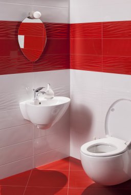 modern banyo lavabo ve tuvalet iç