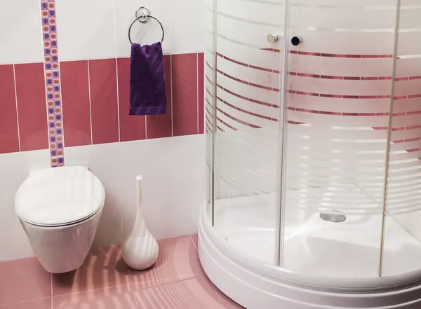 Interior of modern bathroom with shower — Stock Photo, Image