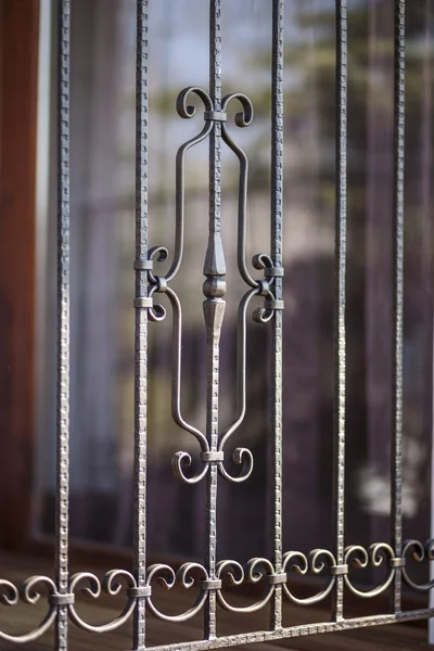 Detail of decorative wrought iron railing — Stock Photo, Image