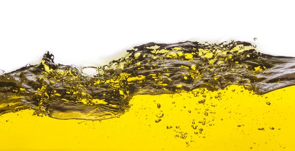 Uma imagem abstrata do óleo derramado. Em um fundo branco . — Fotografia de Stock