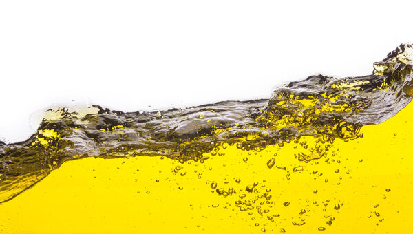 An abstract image of spilled oil . On a white background.