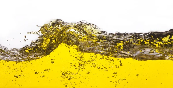 En abstrakt bild av spilld olja. på en vit bakgrund. — Stockfoto