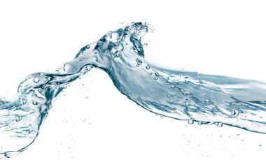 su sıçrama üzerinde beyaz izole. su formu fışkırması yakın çekim