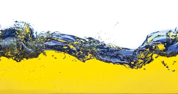 Een abstracte afbeelding van gemorste olie. op een witte achtergrond. — Stockfoto