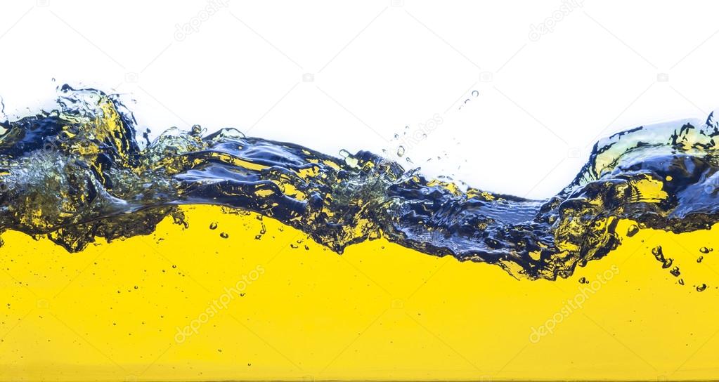 An abstract image of spilled oil . On a white background.