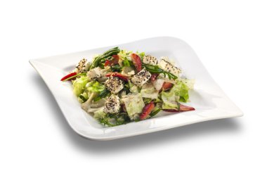 çilek salatası peynir ve susam