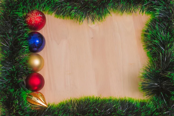 Decorações Coloridas Natal Ano Novo Para Papel Parede Fundo Modelo — Fotografia de Stock