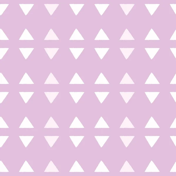 Абстрактний геометричний візерунок тла. Векторний безшовний дизайн повторюваних текстурованих трикутників рук у фіолетовому кольорі. Дизайн ресурсу . — стоковий вектор