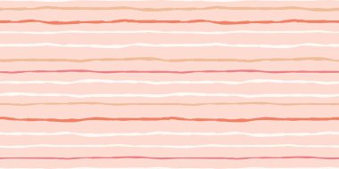 Çizgili arka plan sınırı. Terracotta portakallı dalgalı şerit tasarım afişi. Vektör kusursuz tekrarlama deseni. 