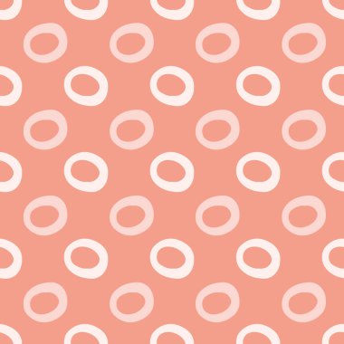 Nokta desenli arka plan. Elle çizilen düzensiz noktaların şirin soyut vektörü. Boho renklerinde Geometrik soyut tasarım ögesi.