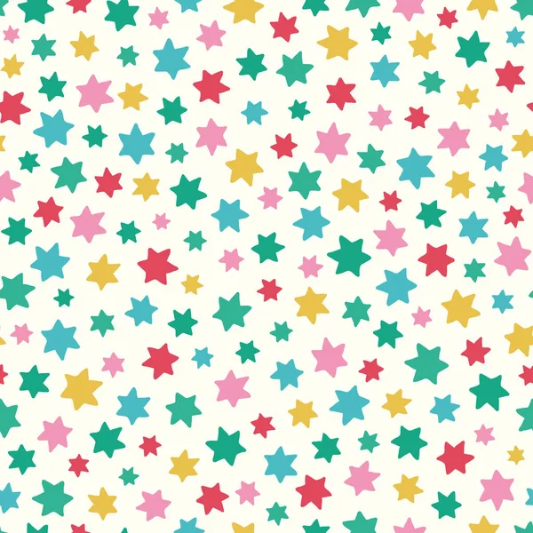 Star background pattern. Festive seamless repeat vector design of Christmas stars. — Stock Vector