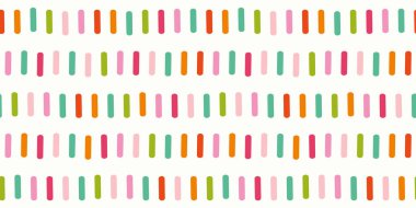 Soyut çizgili arkaplan desen kenarı. Parlak ve eğlenceli vektör hatların kusursuz tekrarı. Geometrik tasarım ögesi dokusu. 