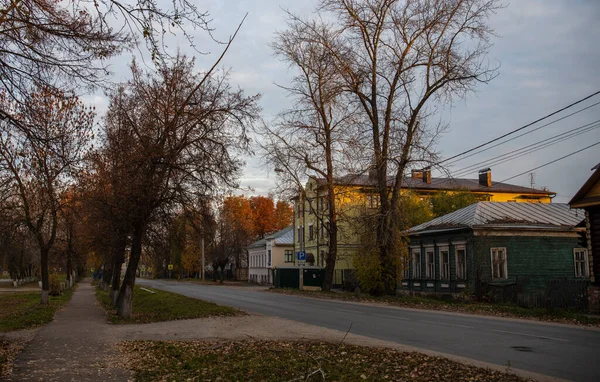 Herfstlandschap Oude Stad Straat Het Historische Centrum Van Rostov — Stockfoto