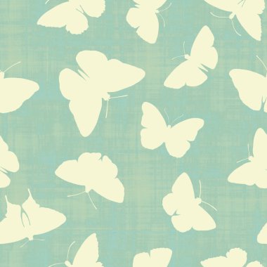 Kelebekli kusursuz desen, suluboya çizim. Kusursuz botanik desen. Tekstil, iç mekan, giysi, duvar kağıdı, ambalaj kağıdı, baskı için şablon tasarımı.