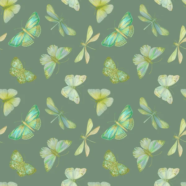 Digitaal Verwerkt Naadloos Botanisch Patroon Rasterlijke Textuur Van Dierlijk Design — Stockfoto