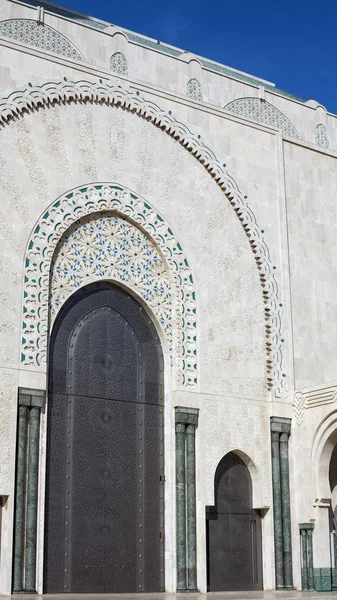 卡萨布兰卡哈桑二世清真寺宣礼塔. — 图库照片