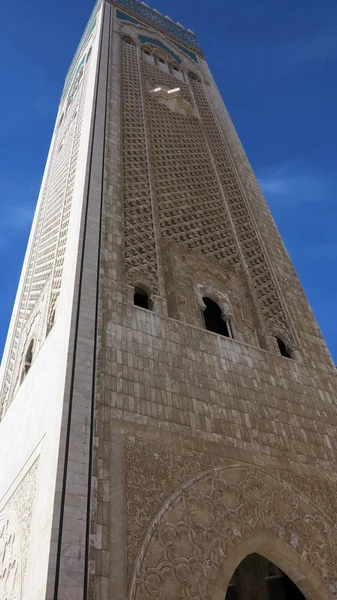 Casablanca hassan ii mecset minaret. — Stock Fotó