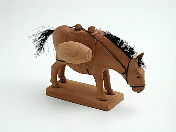 Wooden donkey souvenir — Stock Photo, Image
