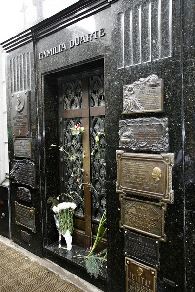 Cementerio la recoleta, evita peron — Foto de Stock