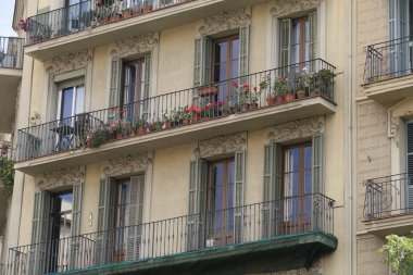 fasada budynku w barcelona, Hiszpania