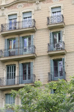 fasada budynku w barcelona, Hiszpania