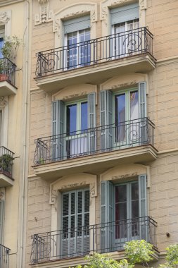 fasada budynku w barcelona, Hiszpania