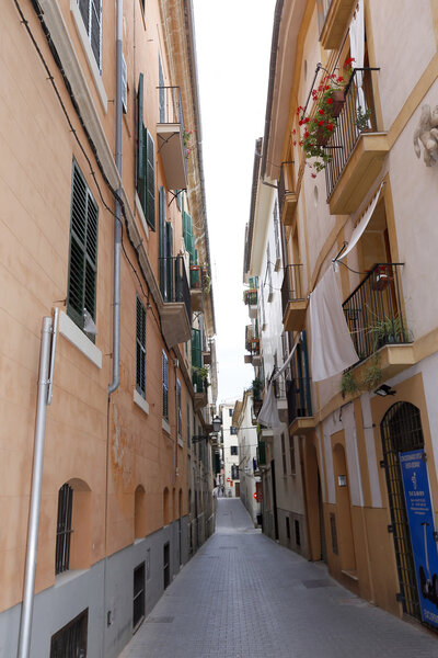 Traditional architecture in streets and houses, palma de mallorca