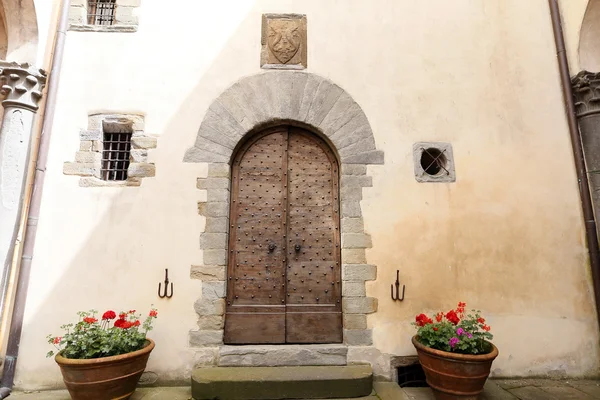 Oude Middeleeuwse Stijl Deur Toscana Italië — Stockfoto