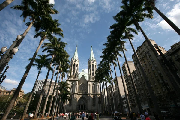 Catedral Centro São Paulo Brasil — Fotografia de Stock