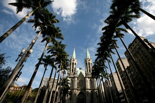 Katedrála Sao Paulo Brazílie — Stock fotografie