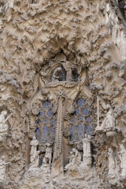 détail de la cathédrale sagrada familia de Barcelone.