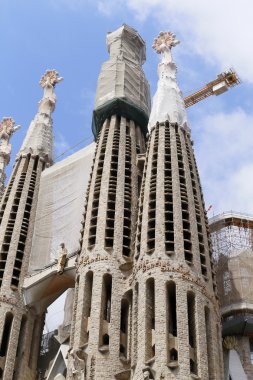 détail de la cathédrale sagrada familia de Barcelone.