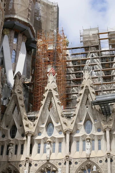 Detalj av katedralen la sagrada familia i barcelona. — Stockfoto
