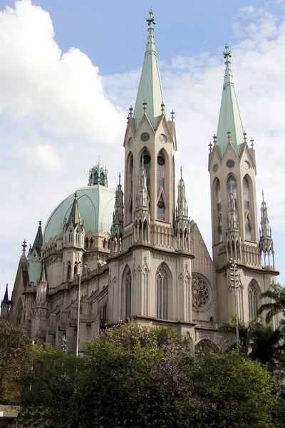 Domkyrkan Centrala Sao Paulo Brasilien — Stockfoto