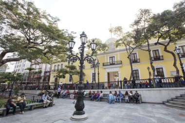 Caracas, Venezuela 05/2015 - işsiz Park'ta şehir merkezinde yaklaşık 