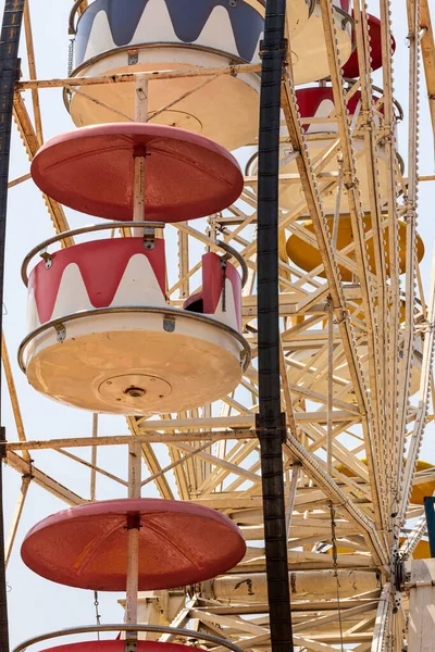 Colorful Giant Wheel Park Amusement Blue Sky Background — Stock Photo, Image