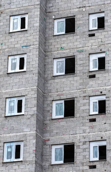 Edificio Residencial Popular Construcción Sao Paulo Brasil — Foto de Stock