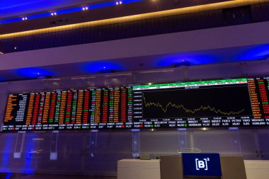 Sao Paulo, Brezilya - 26 Ekim 2021 B3 modern ziyaretçi merkezi, Sao Paulo Borsası, Brazi